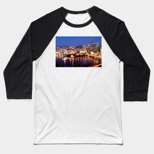 City at Night - Pittsburgh, PA Baseball T-Shirt